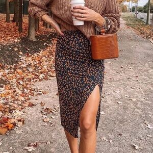 Lucy Paris - Alina Animal Print Skirt - Size Large